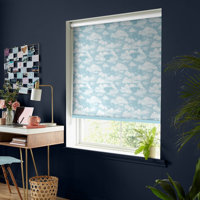 Skinnydip Clouds Made To Measure Blackout Roller Blind Blue