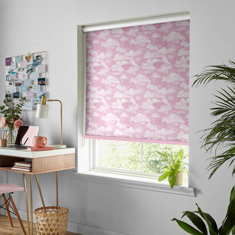 Skinnydip Clouds Made To Measure Roller Blind Pink