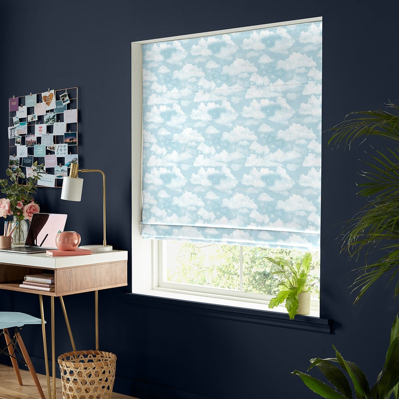 Skinnydip Clouds Made To Measure Roman Blind Blue