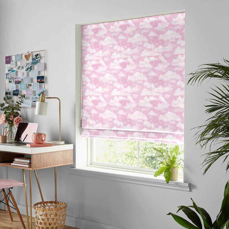 Skinnydip Clouds Made To Measure Roman Blind Pink