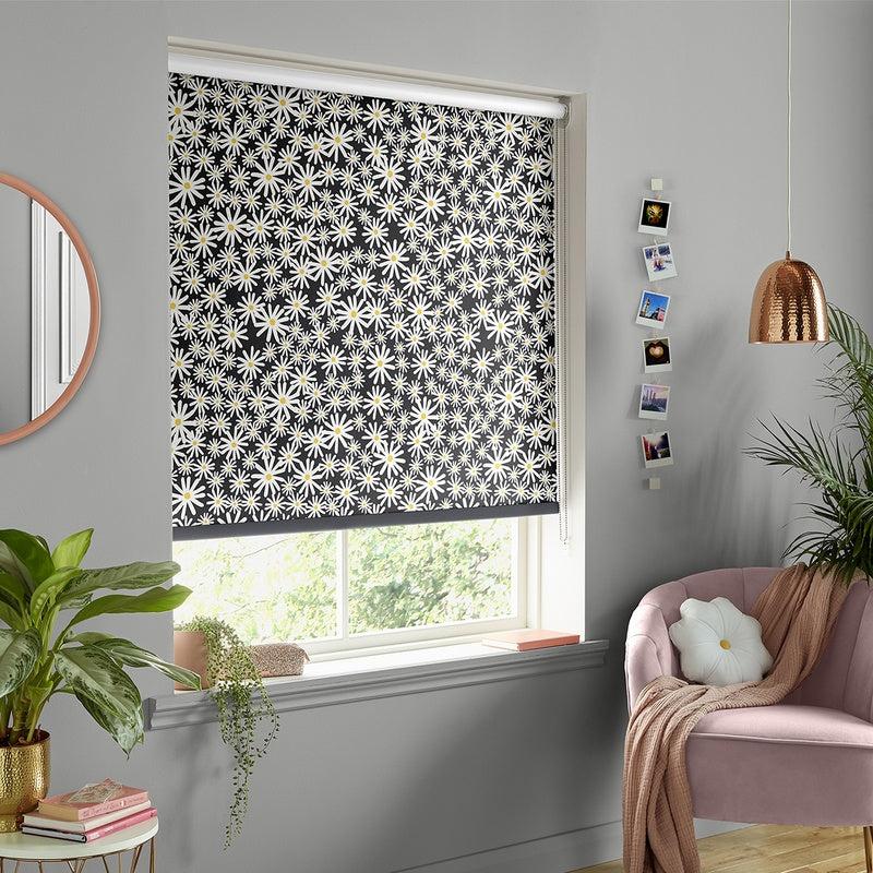 Skinnydip Daisy Made To Measure Roller Blind Black