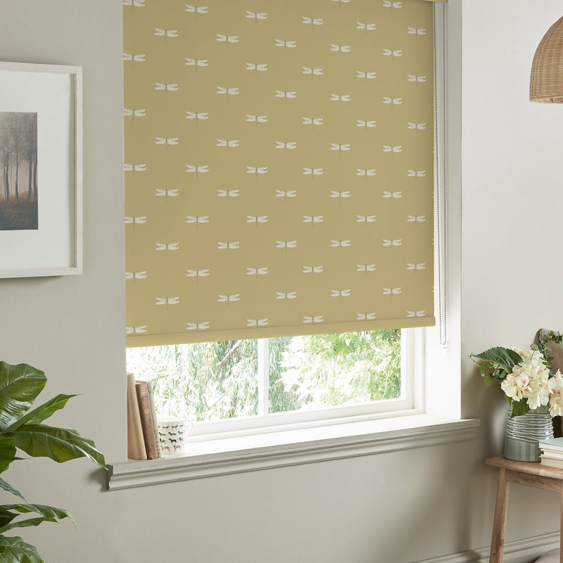 Sophie Allport Dragonfly Made To Measure Roller Blind Deep Mustard