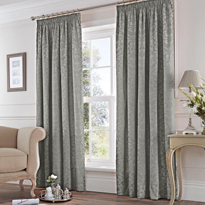 Eastbourne Curtains In Silver | UK Delivery | Terrys Fabrics