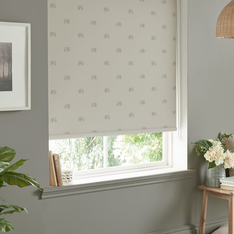 Sophie Allport Elephant Made To Measure Roller Blind Linen