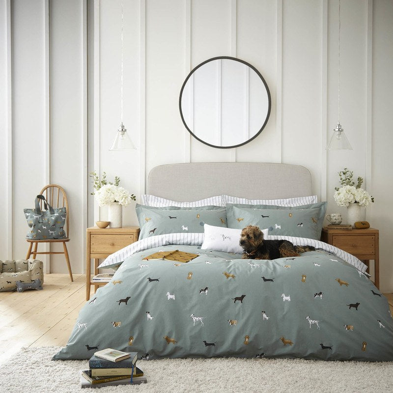 Sophie Allport Fetch Bedding Set Moss