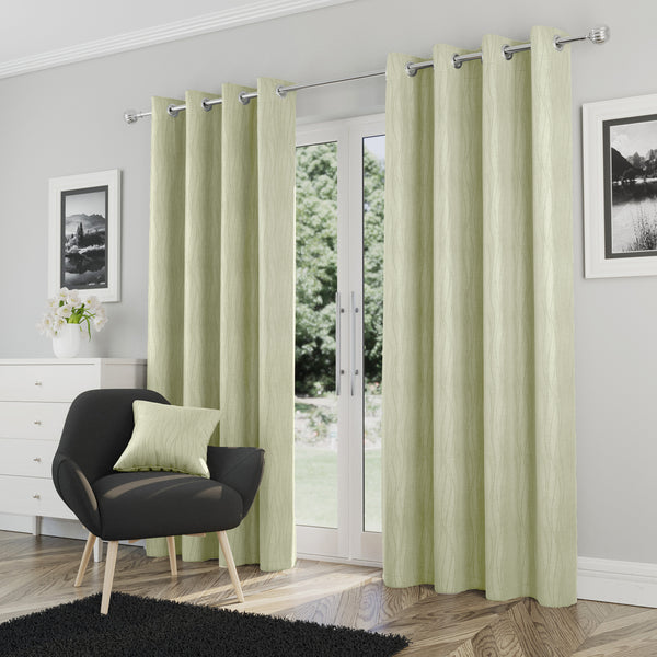 Buy Argos Home Crushed Velvet Lined Eyelet Curtains - Champagne, Curtains