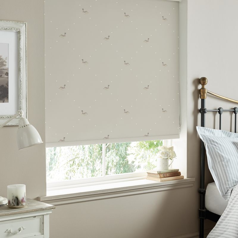 Sophie Allport Hare Made To Measure Blackout Roller Blind Linen