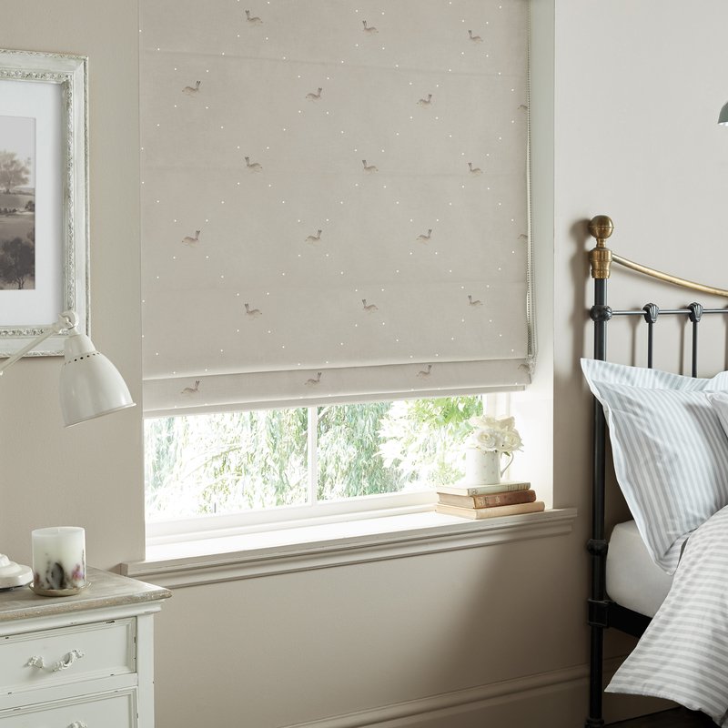 Sophie Allport Hare Made To Measure Roman Blind Linen