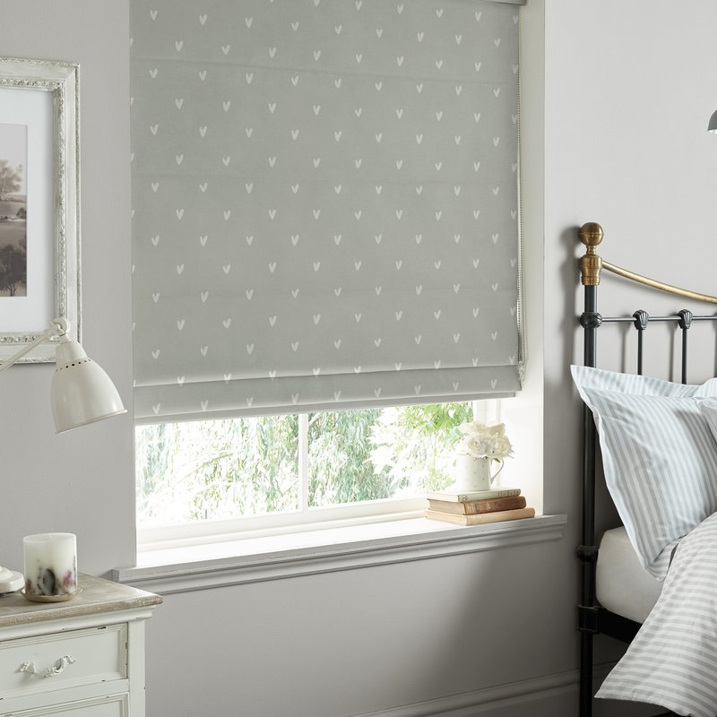 Sophie Allport Hearts Made To Measure Roman Blind Grey