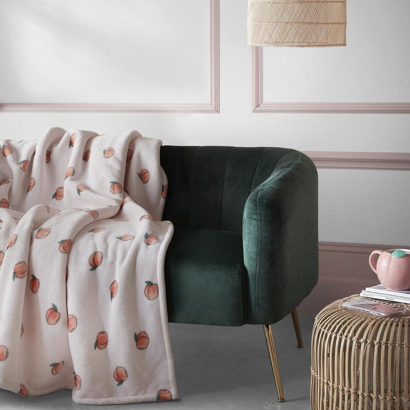 Skinnydip Peachy Throw 130cm x 150cm Pale Pink