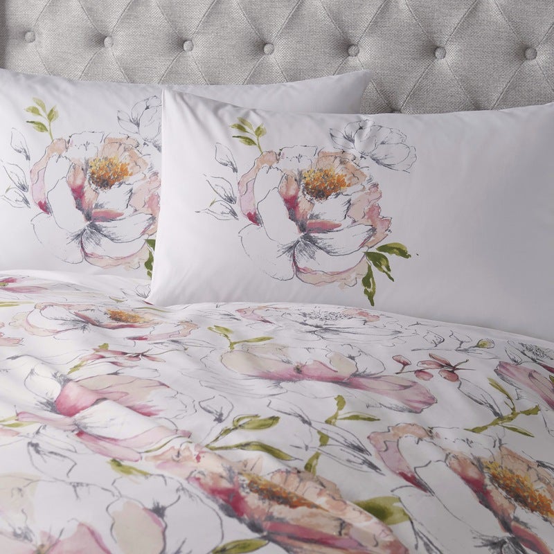 Peony Bedding Set in Pink | Cheap UK Delivery | Terrys