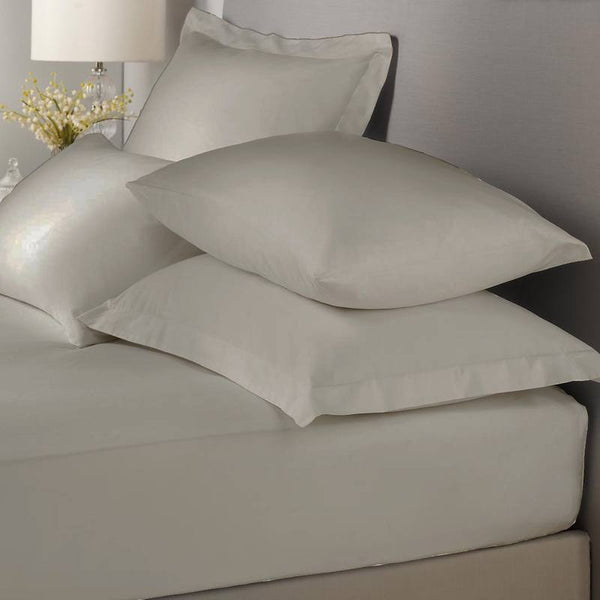 Plain Dye Oxford Pillowcases - Pair Silver