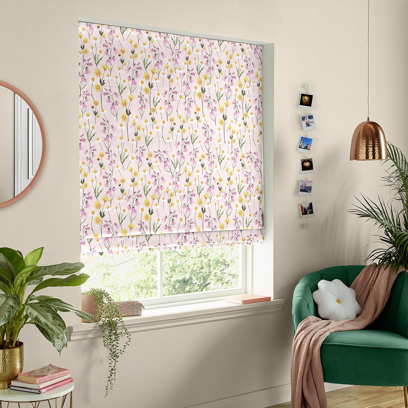 Skinnydip Pretty Prairie Made To Measure Roman Blind Pink