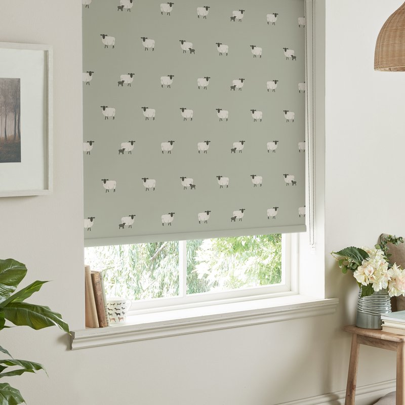 Sophie Allport Sheep Made To Measure Roller Blind Sage