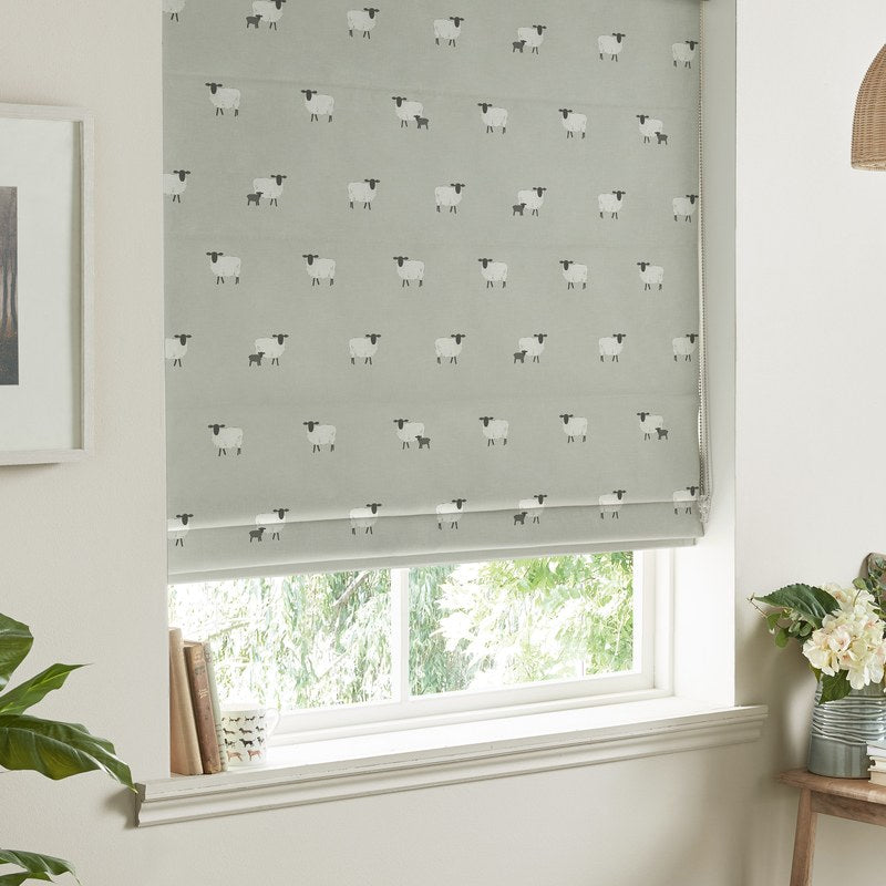 Sophie Allport Sheep Made To Measure Roman Blind Pebble