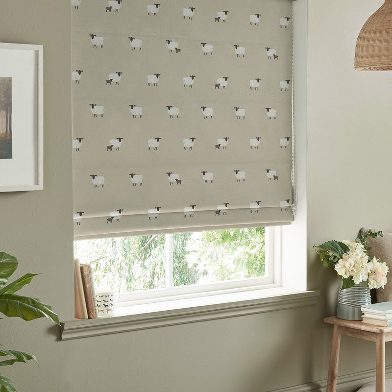 Sophie Allport Sheep Made To Measure Roman Blind Sand