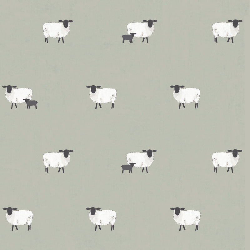 Sophie Allport Sheep Made To Measure Roman Blind Sage