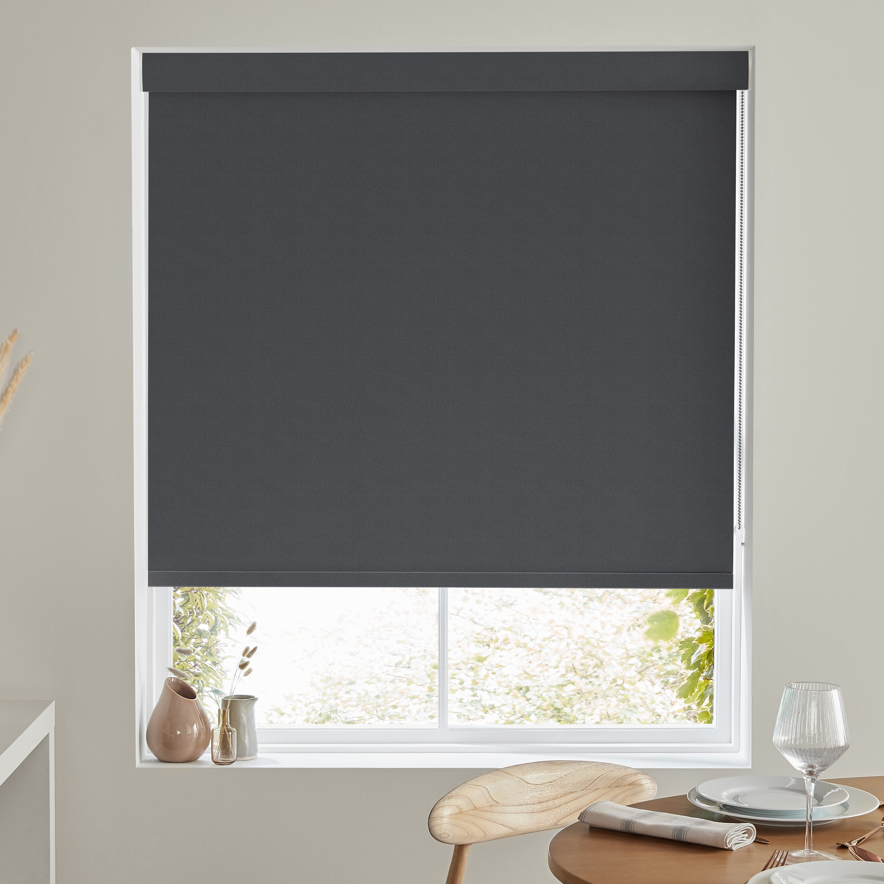 Destiny Made To Measure Blackout Roller Blind in Dark Grey | 4.8/5 ...