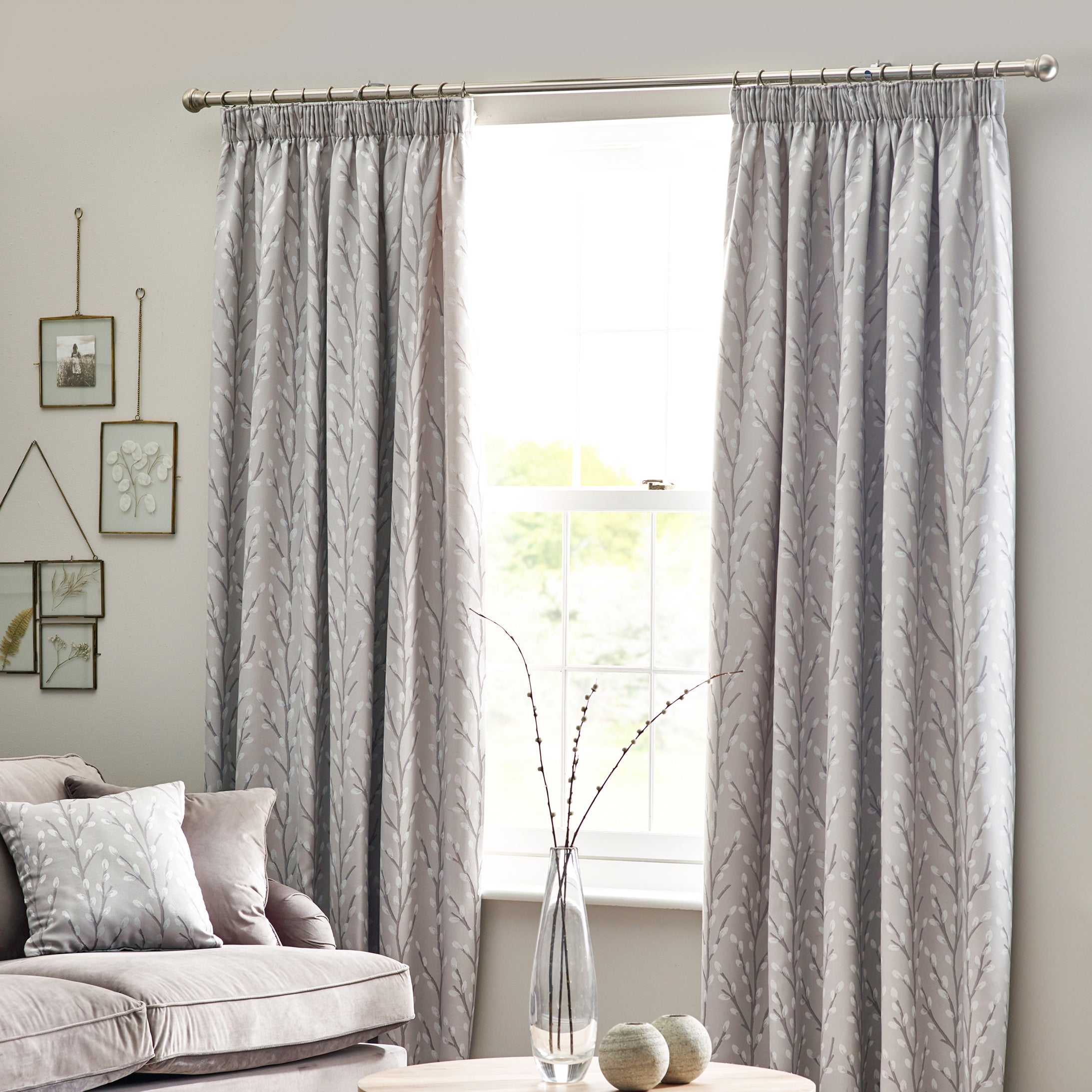 Sienna Ready Made Lined Curtains Dove Grey | Curtains | Terrys Fabrics