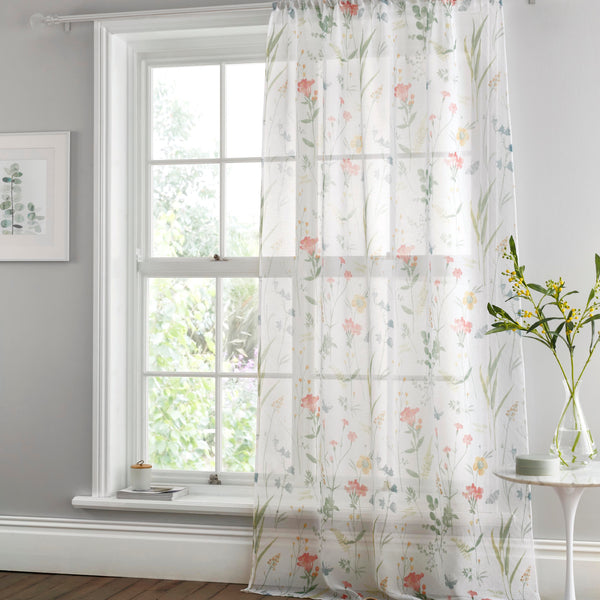 Image of Spring Glade Ready Made Slot Top Voile Panel Multi