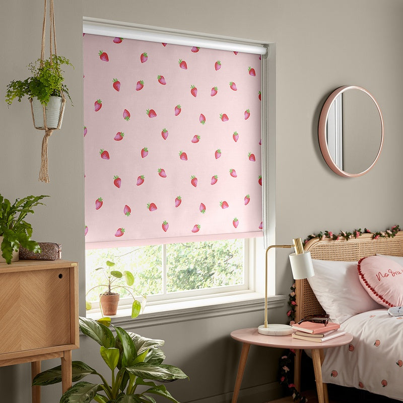 Skinnydip Strawberry Made To Measure Roller Blind Pink