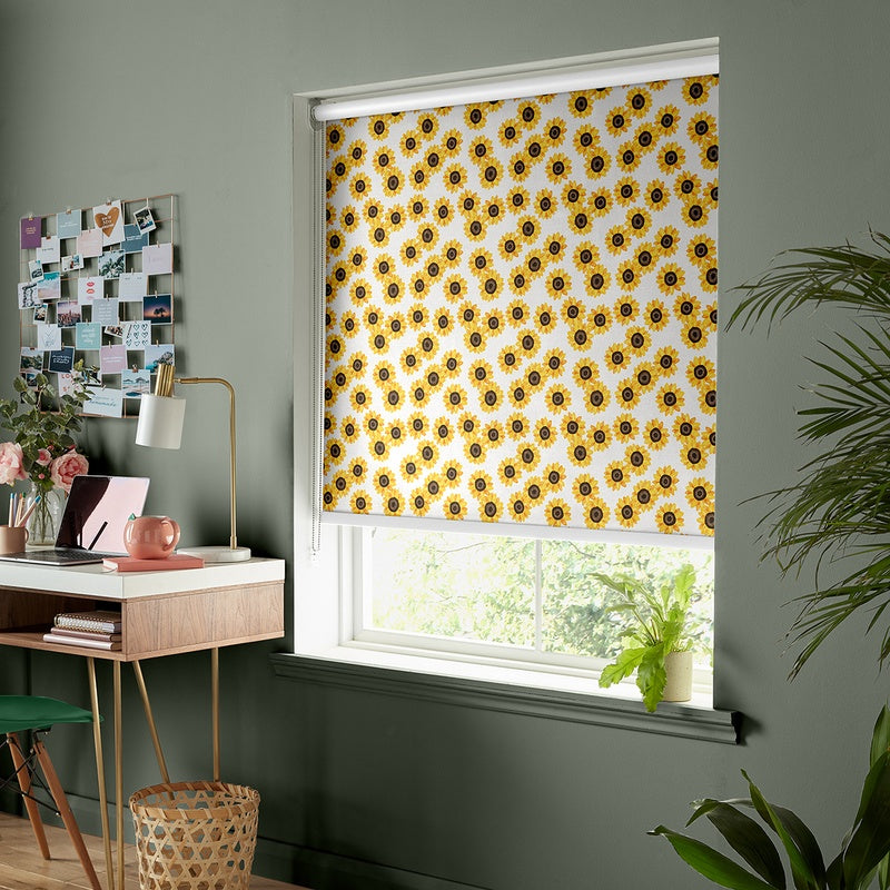 Skinnydip Summer Sunflower Made To Measure Blackout Roller Blind Yellow