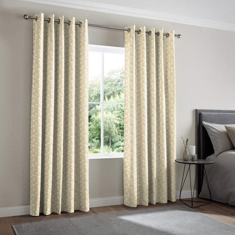 Leaf Vine Made To Measure Curtains in Gold | 4.8 Star Brand Rating | Terrys