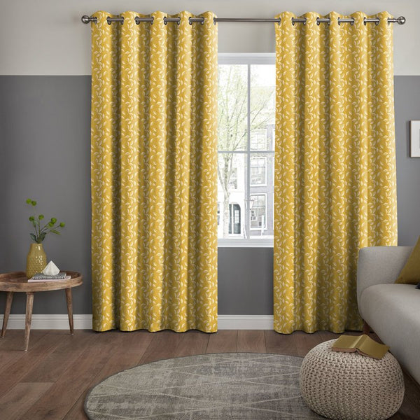 Image of Woven Leaf Vine Curtains
