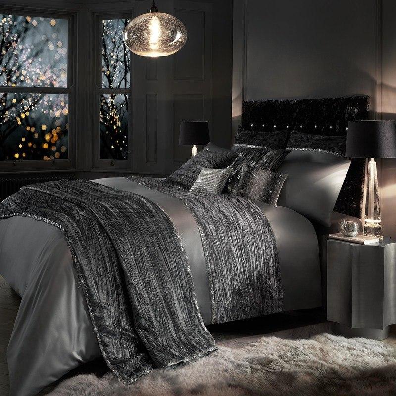 Kylie Minogue Zander Bedding Collection In Silver Uk Delivery