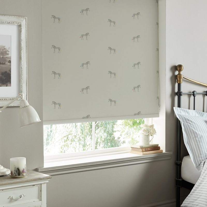 Sophie Allport Zebra Made To Measure Blackout Roller Blind Linen