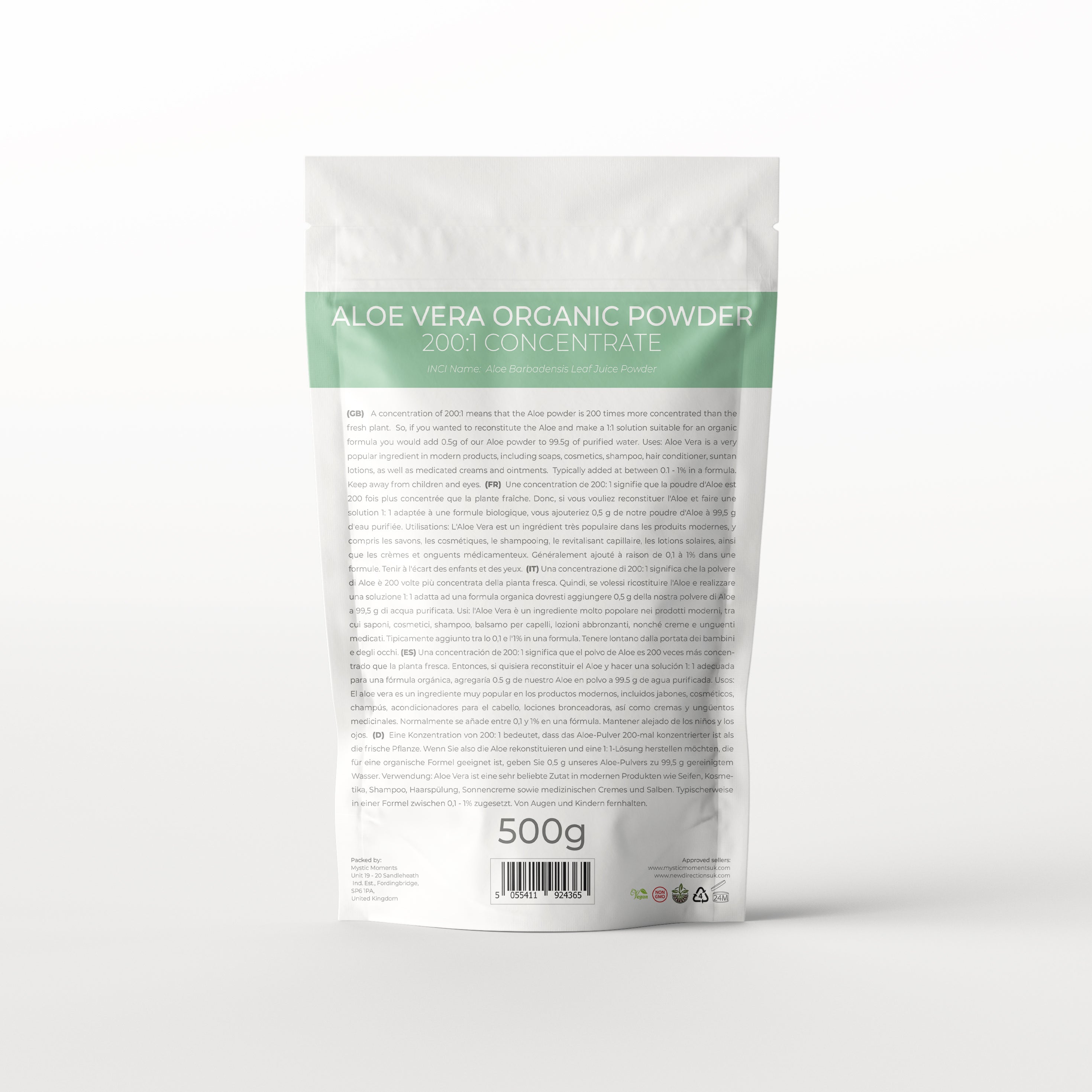 Aloe Vera Powder Organic 200:1 Concentration