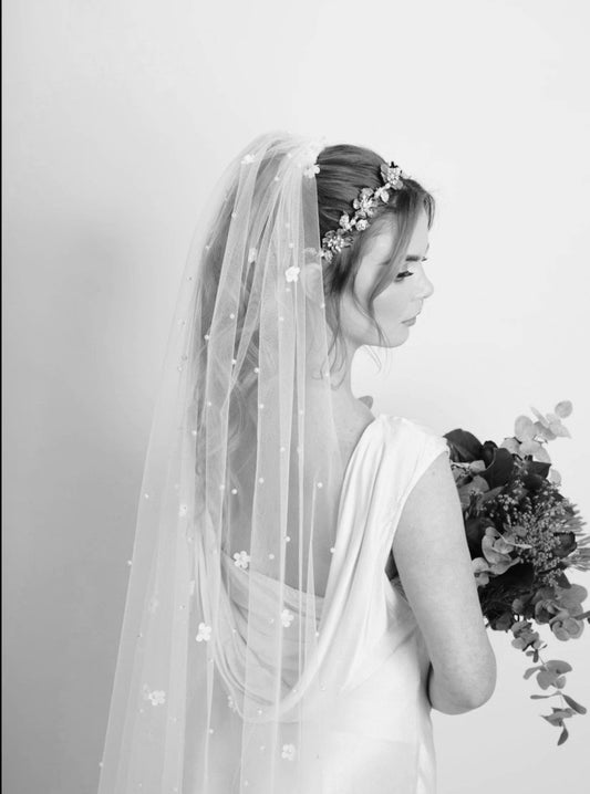 PENELOPE - Pearl Wedding Veil – KynaMaree