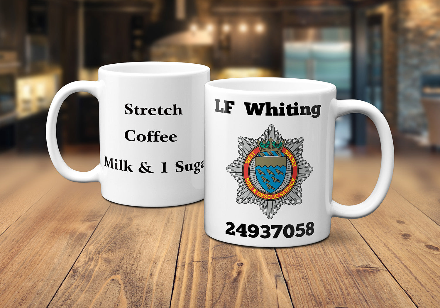 West Sussex Fire and Rescue Personalised Coffee/Tea Mug ...