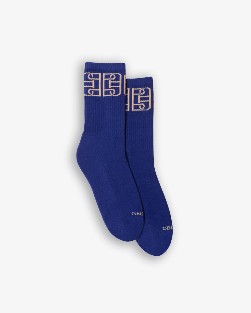 1pair of monogram pattern socks for stylish and versatile everyday