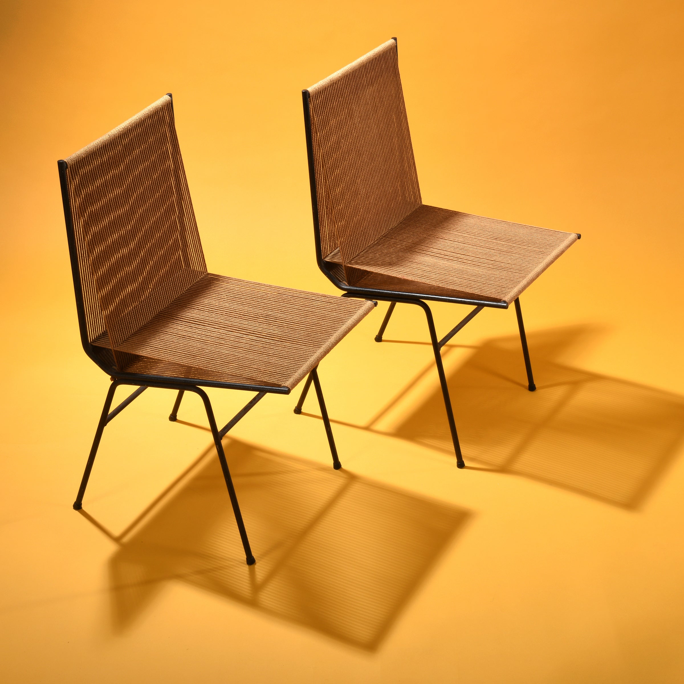 Allan Gould Pair Of String Chairs 1952 The Exchange Int