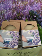 picture of lilac soap in a vintage french lilac wrapper