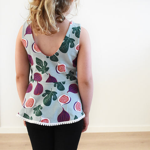 Peplum Tank Sewing Tutorial Using a Shirt as a Pattern