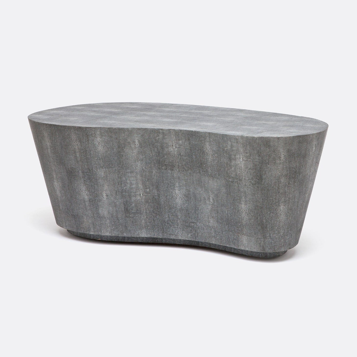 Corbin Coffee Table Cool Gray Faux Shagreen