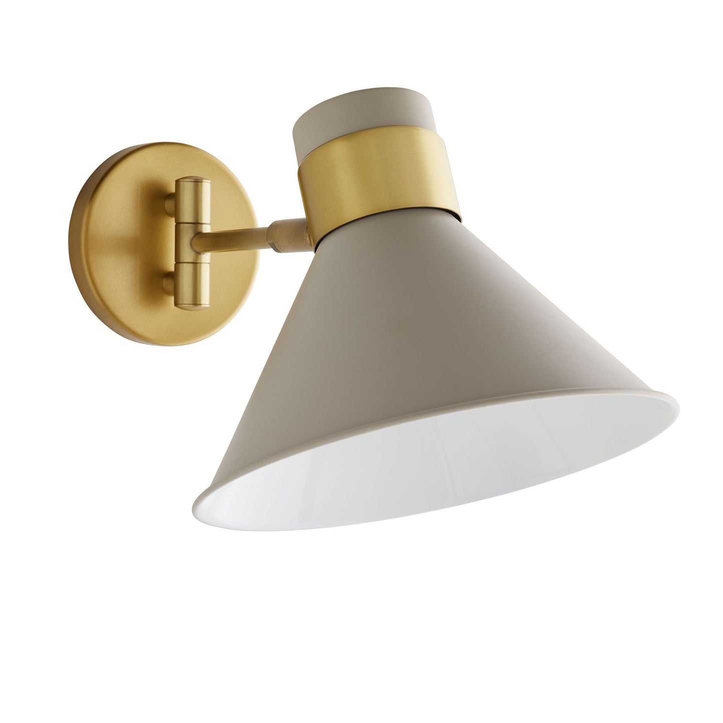 arteriors lane sconce taupe shade