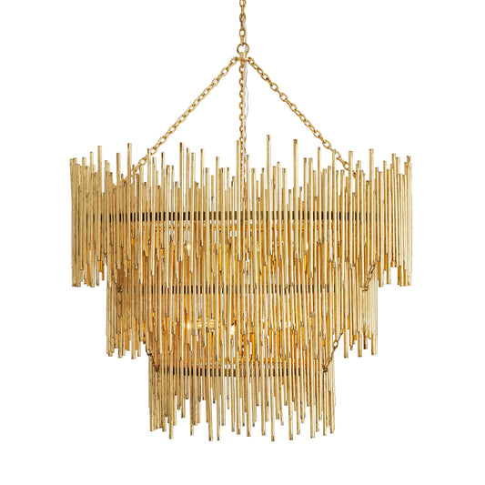 Analise Two Tier Chandelier Vintage Brass