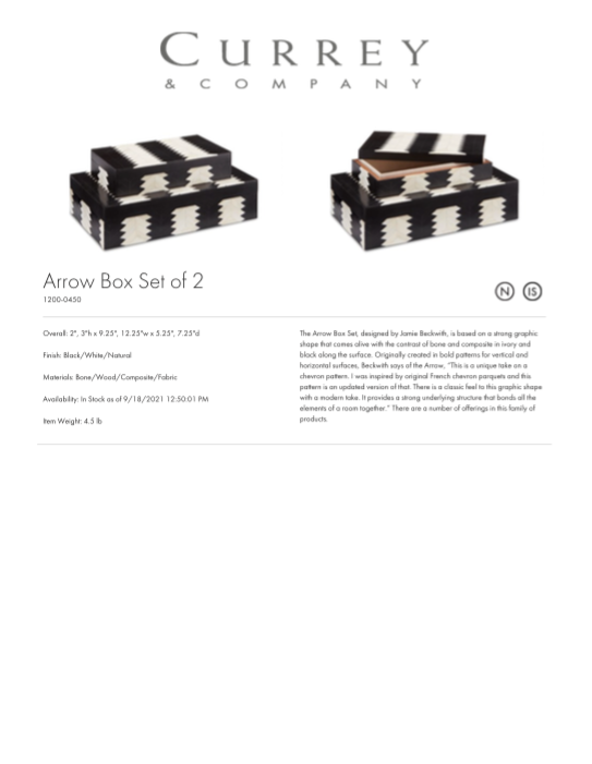 Arrow Box Set of Two