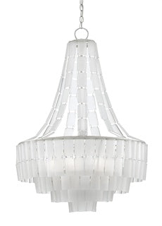 Currey and Company Hadley Semi Flush Chandelier White Gesso – CLAYTON GRAY  HOME