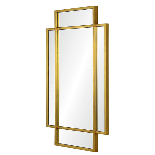 Made Goods Phillipe 43 x 60 Arch Gold Leaf Wood Mirror