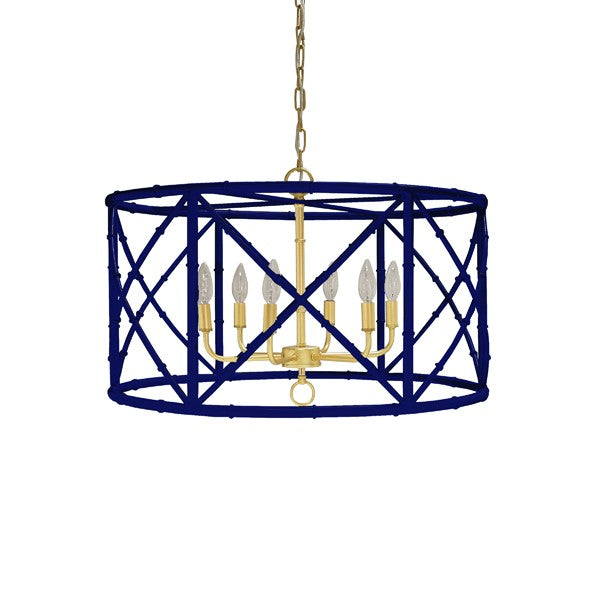 navy chandelier