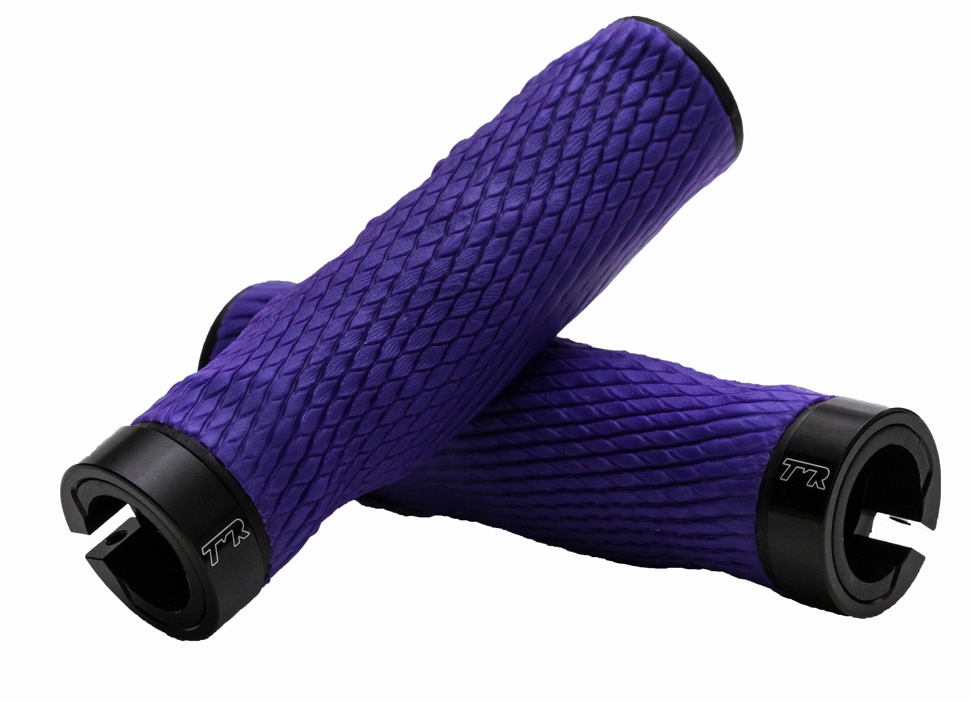 purple bike grips