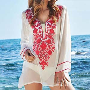 floral beach cover up