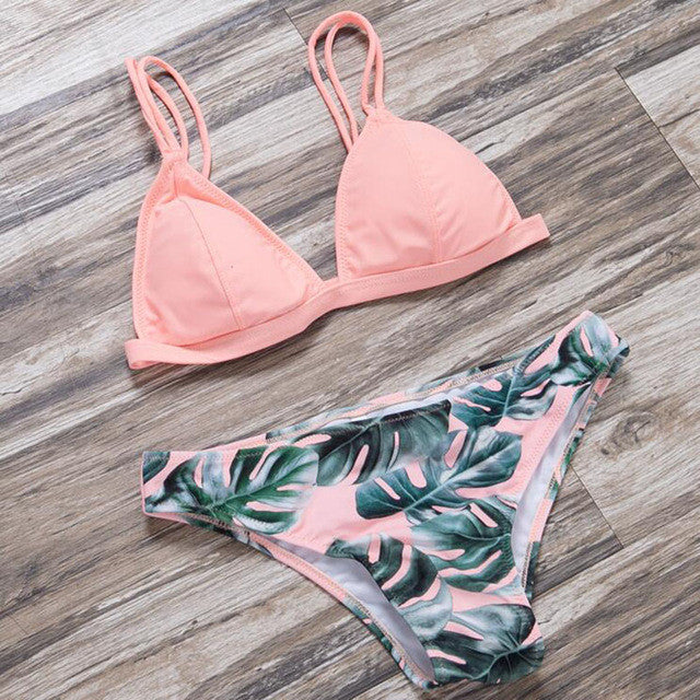 Pink Floral Bikini Multi Color Prints – foxsea swimwear