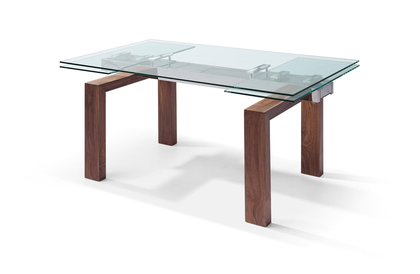 Davy Extendable Dining Table 1 2 Tempered Glass Top Loftplusbarn