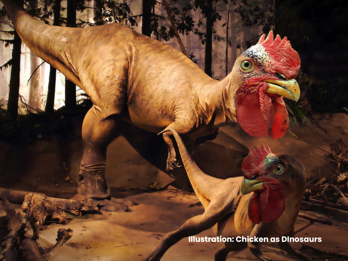 Illustration_ Chicken as DInosaurs