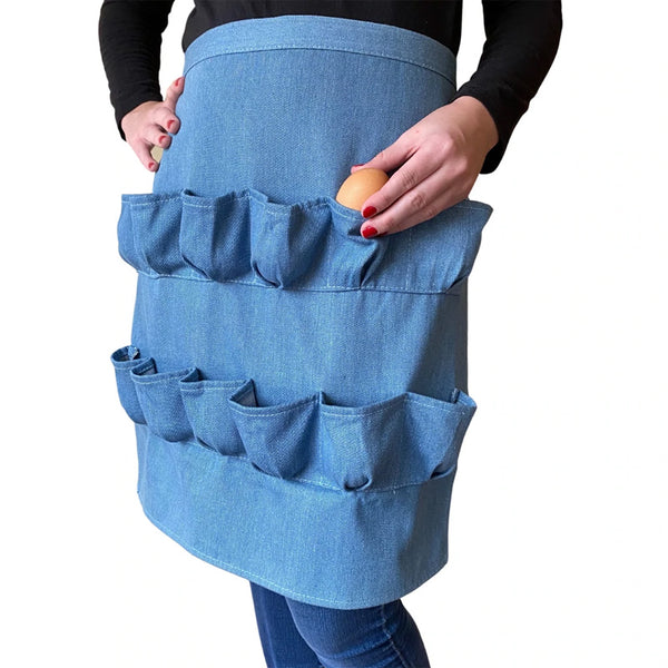 RYDZCLH Egg Apron For Fresh Eggs Duck Eggs Chicken Collecting Women Apron  Holder Egg Gathering Apron With 12 Pockets Chicken Egg Apron Egg Pocket